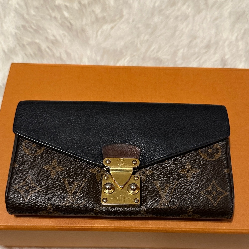 Louis Vuitton Black and Brown Monogram Wallet